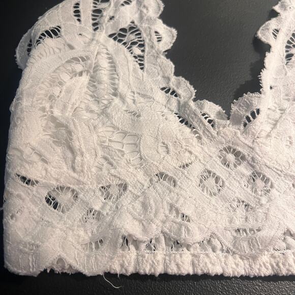 NWT Free People White Free People Adella Lace Halter Bralette L - Picture 6 of 7